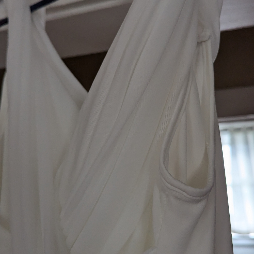 white beach dress